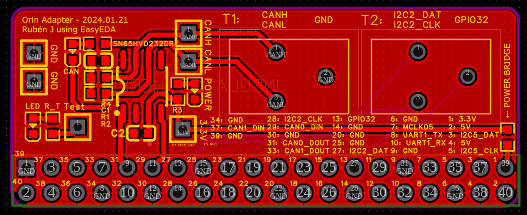 PCB Board Top View