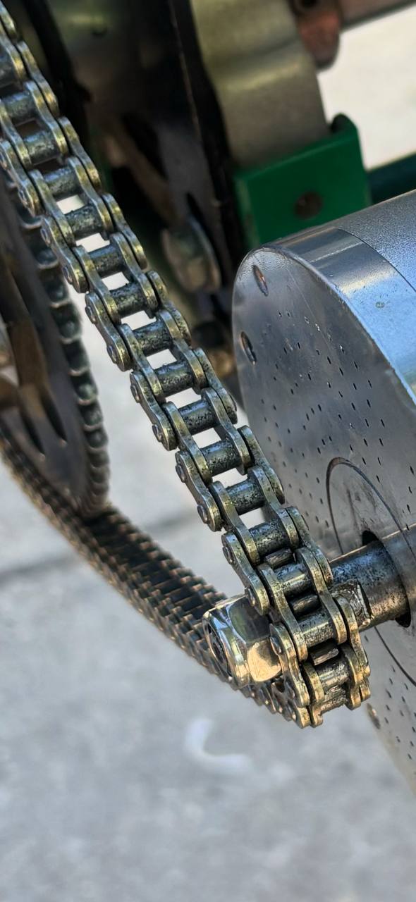 Gold 219 chain installed on the kart